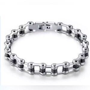 STAINLESS STEEL BIKER CHAIN BRACELET‎